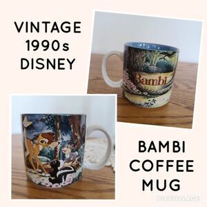 Vintage Disney Store Bambi Thumper Flower Coffee Mug Cup 12 Ounce EUC